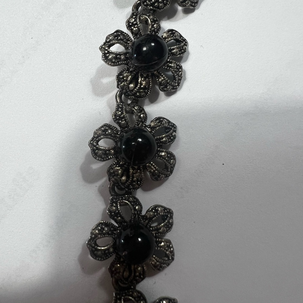 Floral Necklace with Purple Accents - Picture 3 of 3